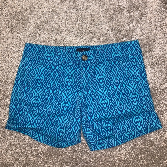 American Eagle Midi Stretch Blue Shorts size 6 - Picture 3 of 11